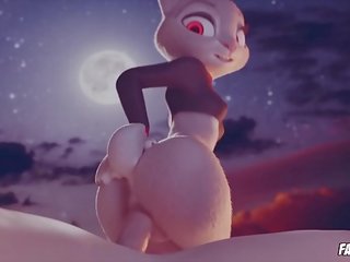 Grande rabos judy hopps fica dela cu martelado por enorme pénis &vert; 3d x classificado filme desenho animado