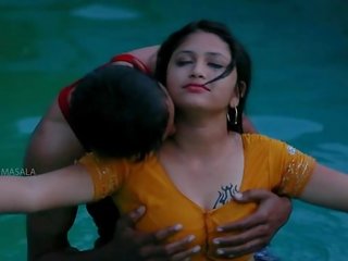 Splendid Mamatha romance with lad lover in swimming pool-1