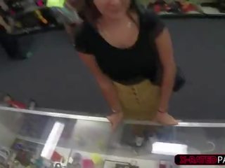 Captivating College student trades cash for sex video in Shawns pawn shop