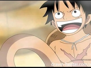 Një copë hentai - luffy heats lart nami