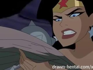 Justice League Hentai - Two chicks for Batman manhood